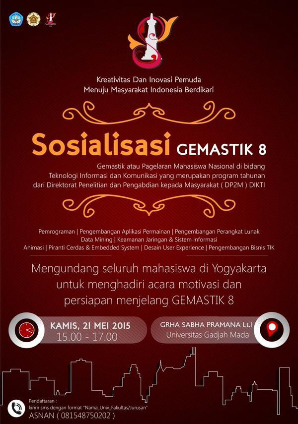 Jurusan Teknik Informatika: Sosialisasi Gemastik8 2015