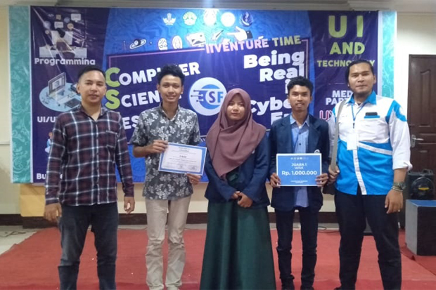 Jurusan Teknik Informatika raih juara 1 di UI/UX Desain pada Computer Science Festival UNRI