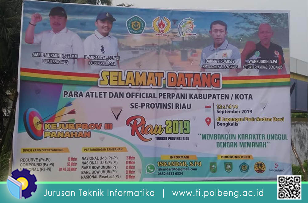 Dosen dan Alumni TI Bekerjasama Melakukan Pengabdian Mandiri Pembuatan Aplikasi Pengolahan Data Panahan Kejurprov III di Bengkalis